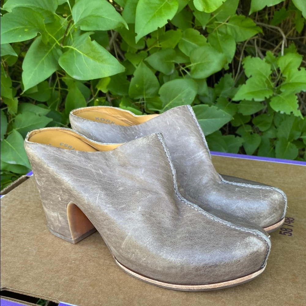 Kork ease sagano leather heeled mule